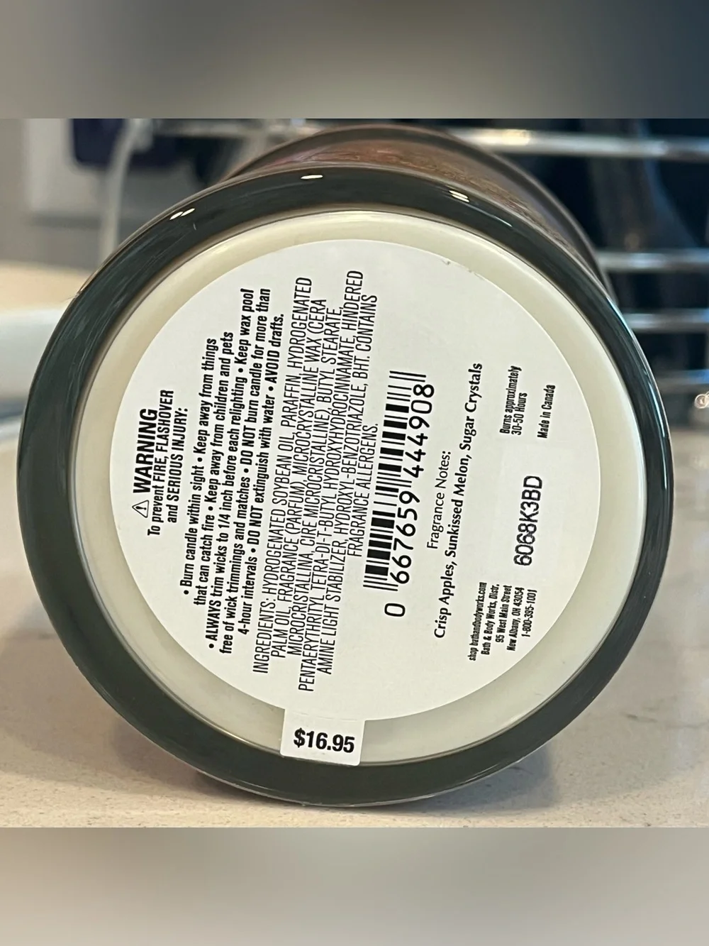 Bath & Body Works Pink Apple Punch Scented Soy Wax Blend Candle NEW